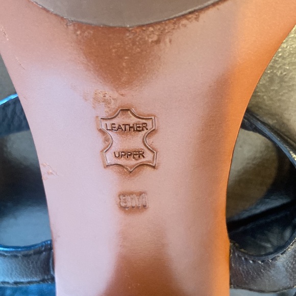 Tory Burch Audra Navy Thong Block Heel Sandals Size 8 - Picture 15 of 16